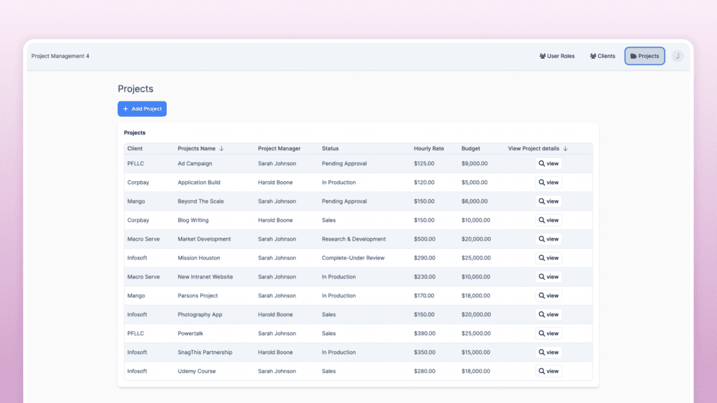 No-Code Project Management Template | Knack