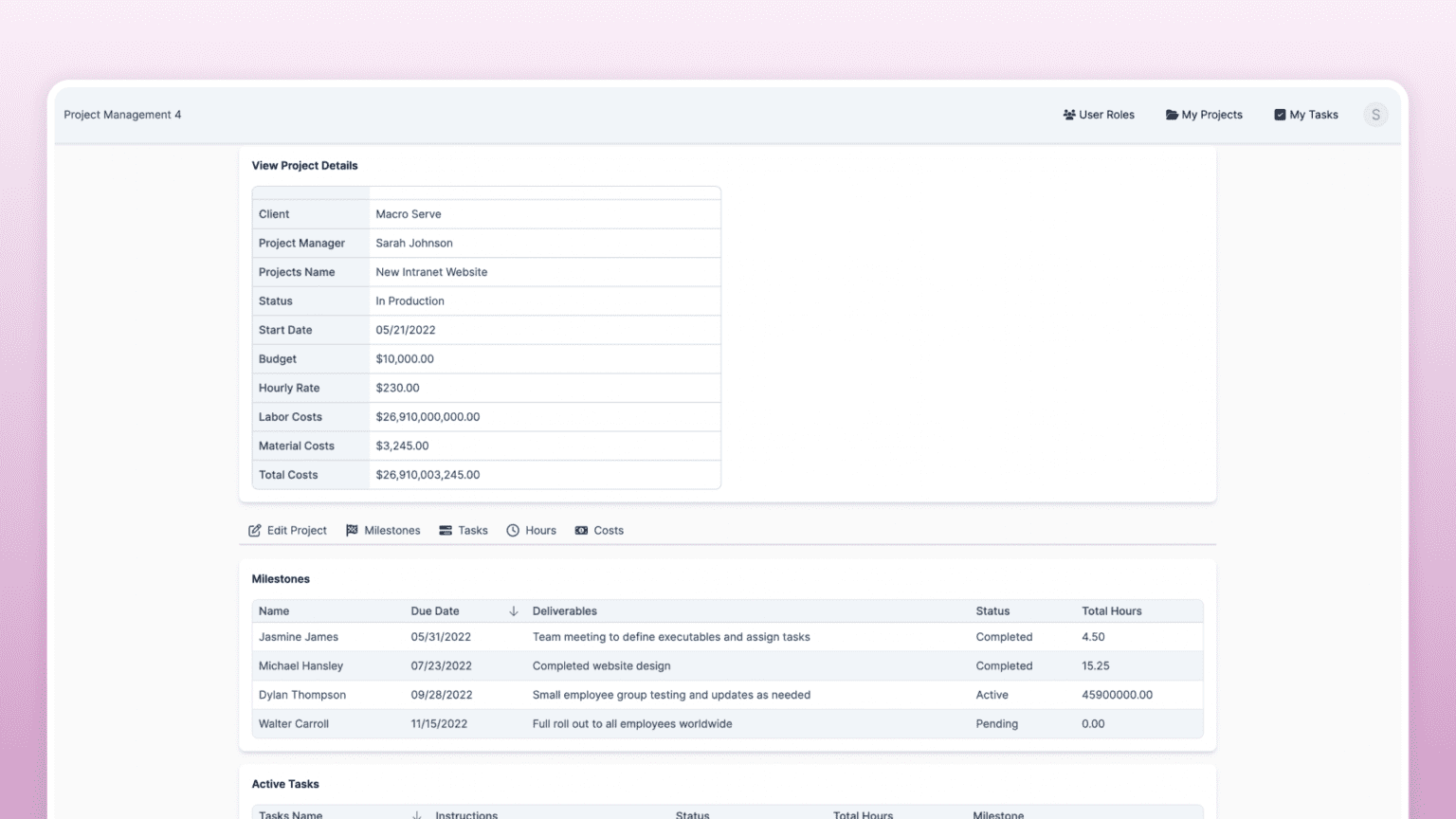 No-Code Project Management Template | Knack