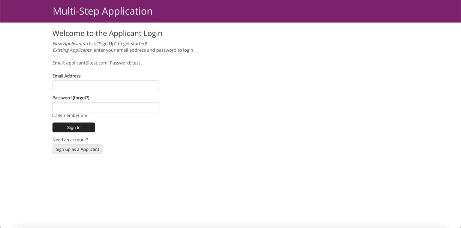 Multi-Step Form and Application Template | Knack