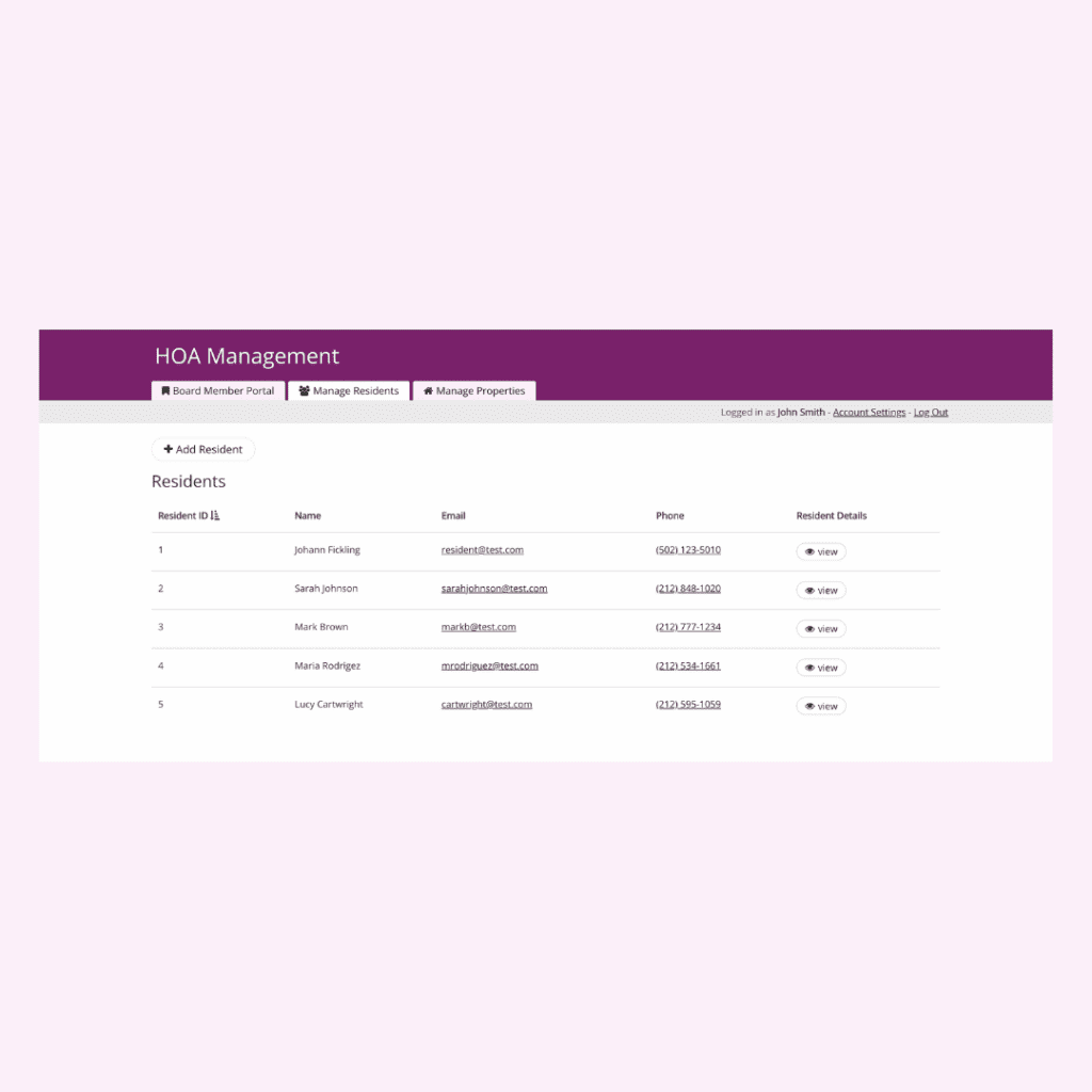 Free HOA Management Spreadsheet Template | Knack