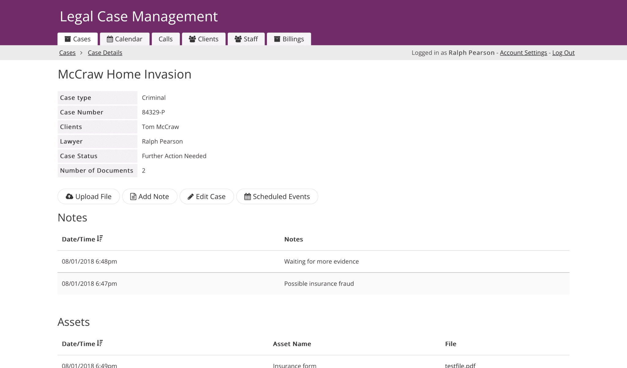 Free Legal Case Management Template App | Knack