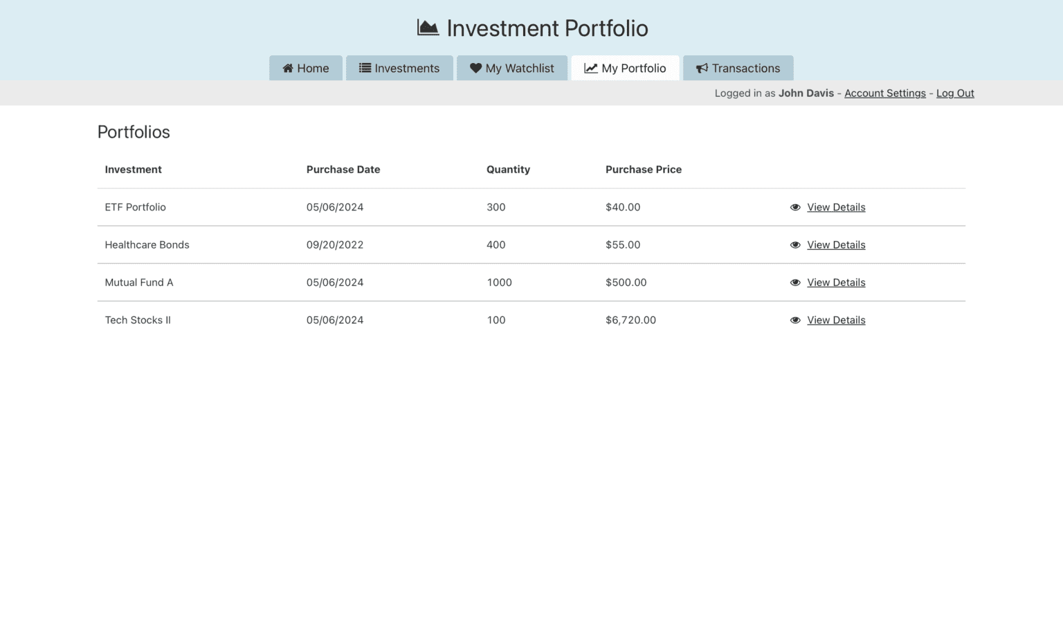 Free, Customizable Investment Portfolio App Template | Knack