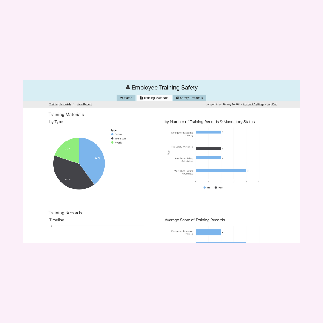 Employee Training Tracker and Safety Template App | Knack