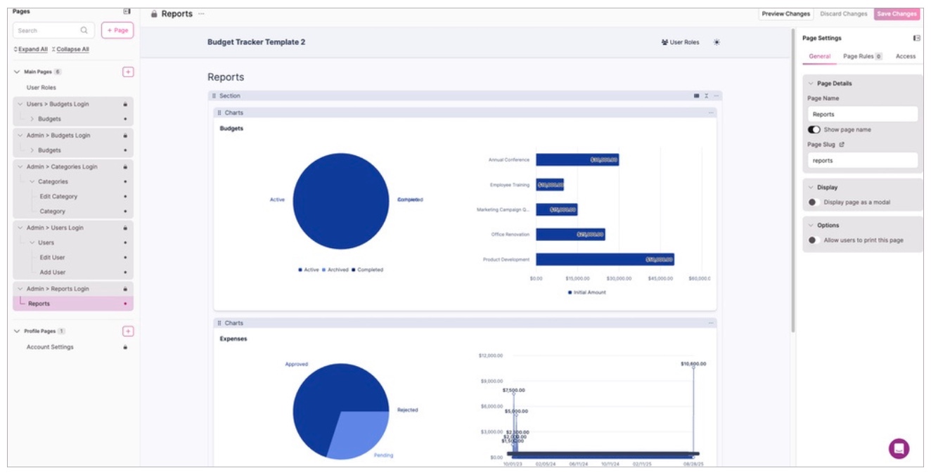 Free Budget Tracker Template AI App | Knack
