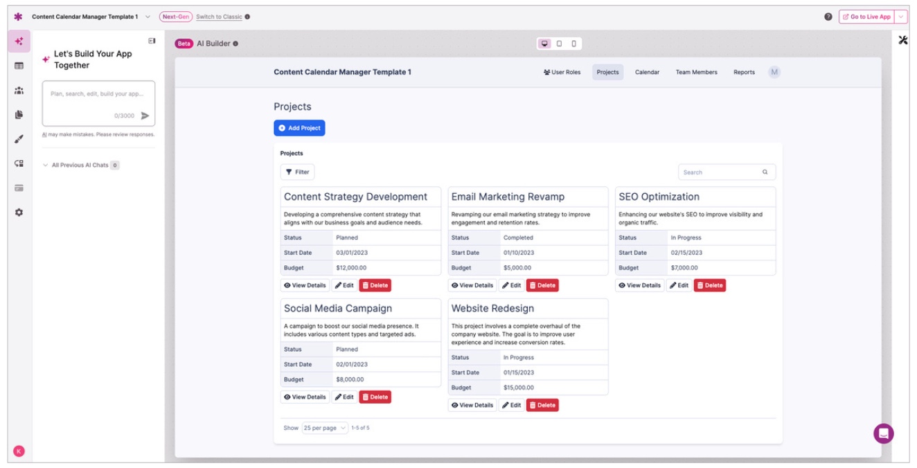 python script template - content calendar template... Free Content Calendar Template AI App | Knack