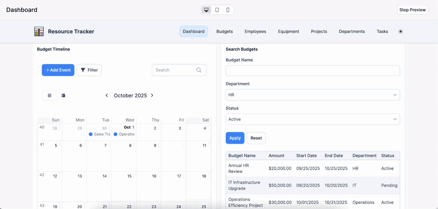 Resource Tracking Software: Monitor People, Equipment & Budgets with AI ...