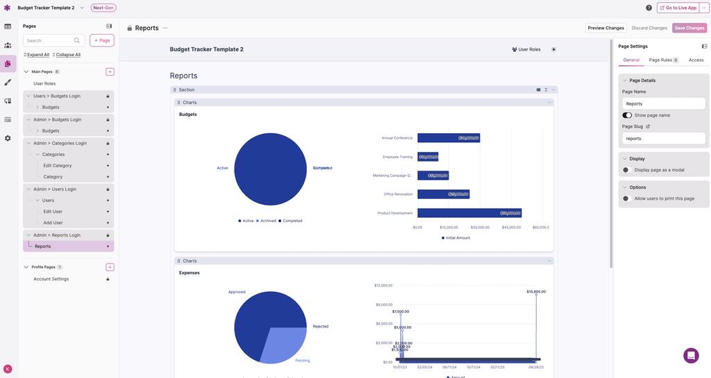 Free Budget Tracker Template AI App | Knack