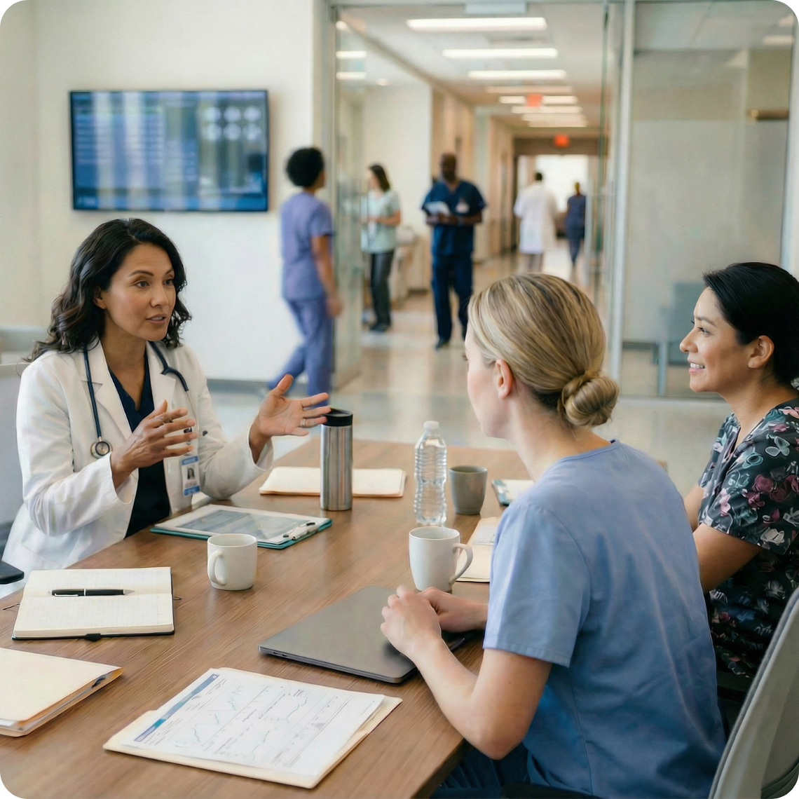 Doctor Talking to Nurses