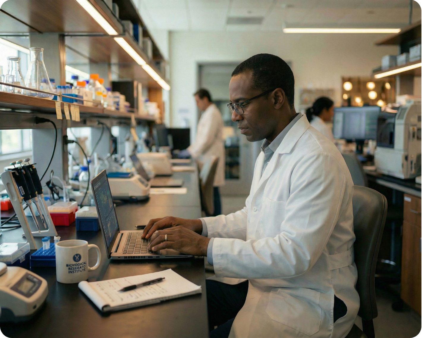 Medical Researcher Working in HIs Lab