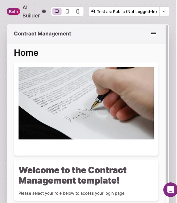Contract Software App