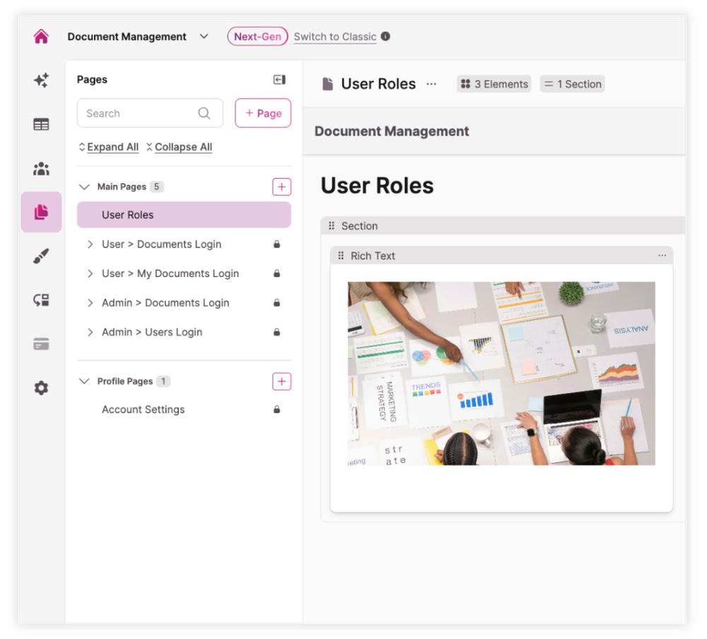 Knack Document Management App
