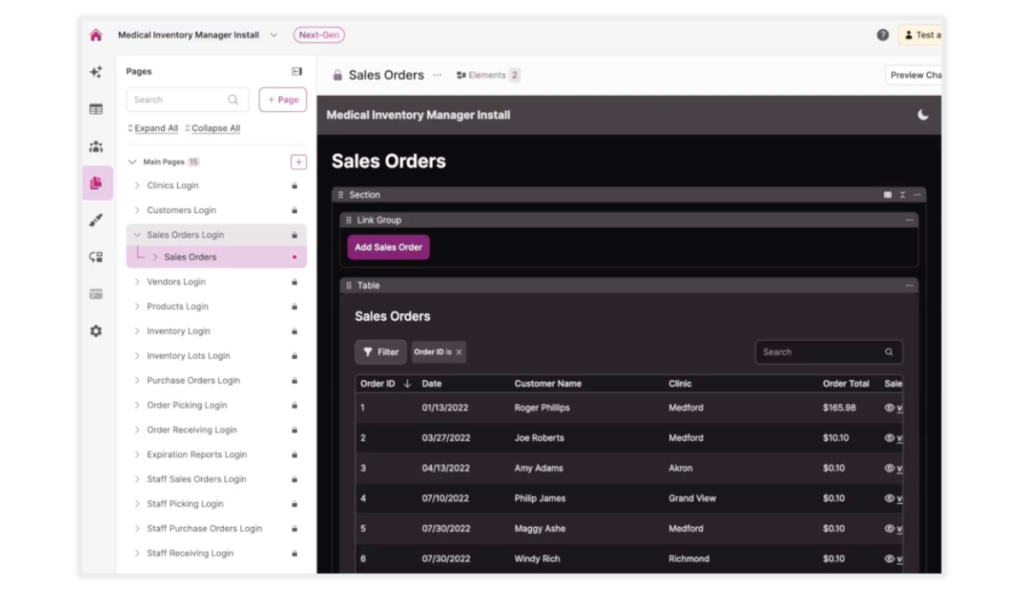 Screenshot Inventory Management