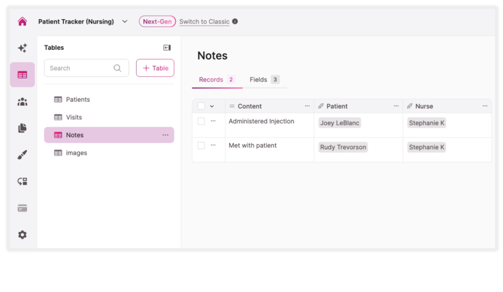 Nursing Patient Tracker App Template Notes