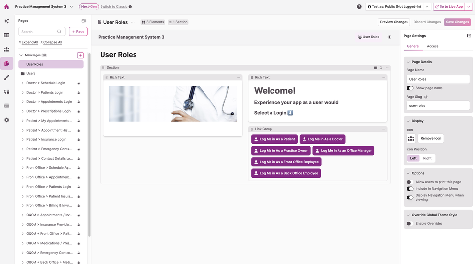 Screenshot Medical Practice Management
