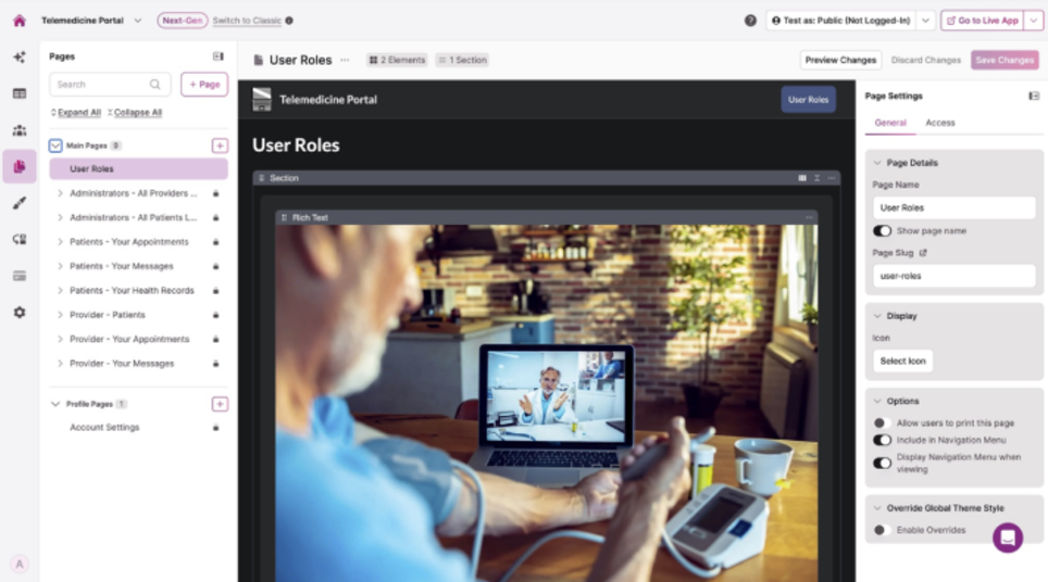 Screenshot Telehealth