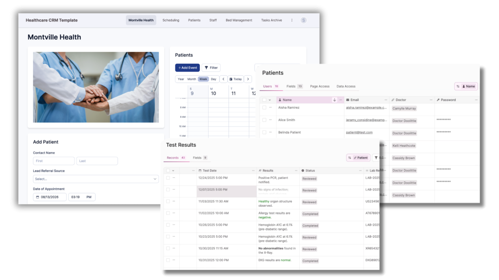 Healthcare CRM Example