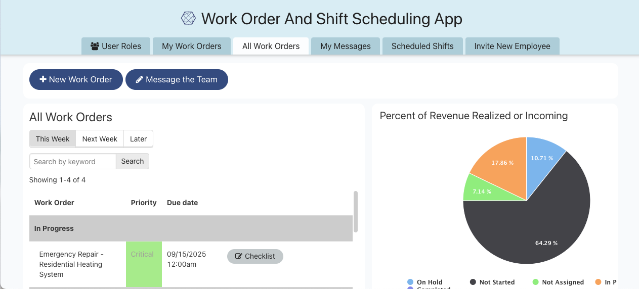 Production Work Order App Free, Customizable Work Order Template App | Knack
